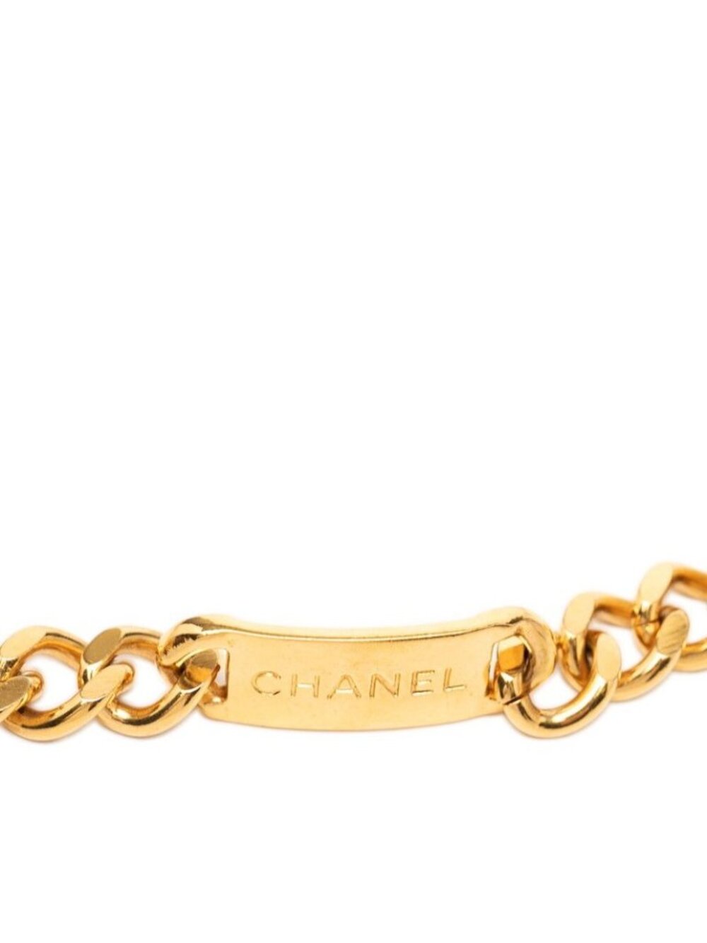 Chanel CC Logo 31 Rue Cambon le Plate Chain Belt Gold Plated - Picture 4 of 5